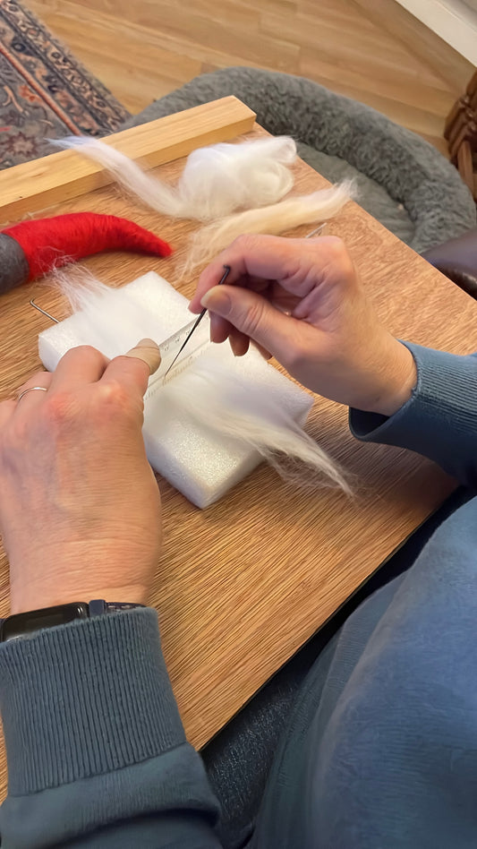 Needle Felt Your Own Gonks- Red